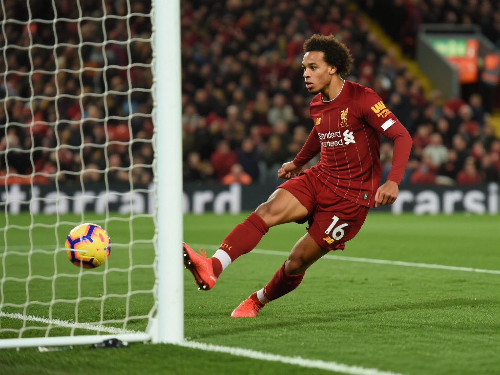 阿诺德打入首球后暗示离队:现阶段不谈未来计划 从战术分析来看,阿诺德的这一进球堪称经典